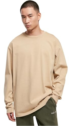 Urban Classics Herren Heavy Oversized Garment Dye Longsleeve T-Shirt, Unionbeige, XXL EU
