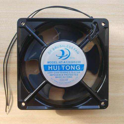 CYRMZAY Compatible pour Hui Tong HT-A12038S220 220V-240V 0.10-0.16A 2-Wire cooling Ventilateur