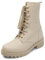VITAFORM Stiefel Damen Flach - Feinstes Hirschleder aus Italien - Leicht und Anschmiegsam - Perfekter Schuh für Herbst und Winter beige/taupe 40