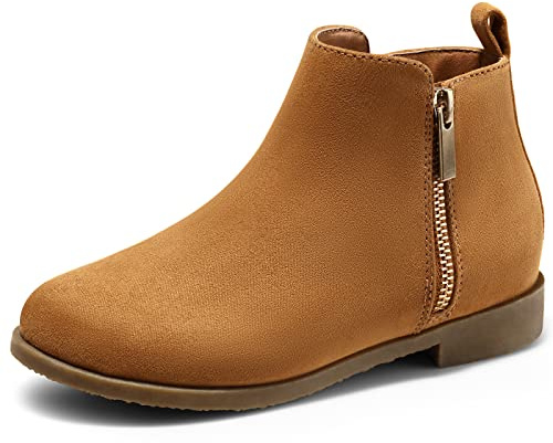 Harvest Land Elegant Girls Ankle Boots, Winter Flat Brown UK10