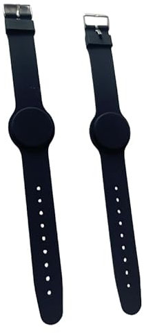 5 wasserdichte Armbänder, 13,56 MHz, klassisches 1K RFID-Silikon-Armband, NFC-Silikon-Armband, RFID-verstellbares Armband (schwarz)