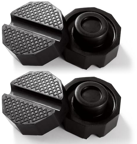 YIXISI 4 Stücke Universal Polyanjular Gummi Wagenheberauflage mit Runde Nut, Wagenheberauflage Jack Rubber Pad Gummiblock, Auto Zubehör für alle gängigen Rangier Wagenheber, Hebebühne