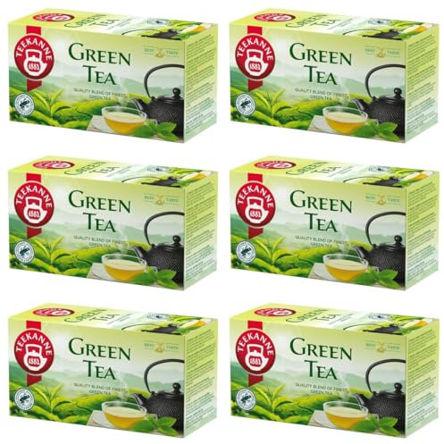 TEEKANNE - Green Tea - Natürliche Grüner Tee - 6 x 20 (Dekond gift)