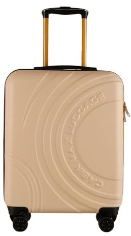 Cabin Max 55x40x20 cm Velocity Reisekoffer, Expandable (55x40x25cm) Handgepäck, Geeignet für Ryanair, Easyjet, Jet 2, Iberia, Lufthansa, Tui, Eurowings, BA (Cappacino)