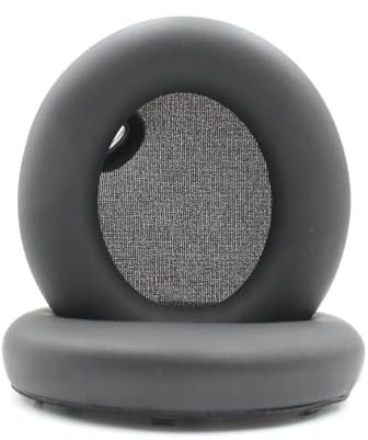 Replacement Ear Pads Compatible with Anker Soundcore Space One Earphones Soft and Comfortable Leather Fabric Memory Sponge Support Resilient (Rock Black)