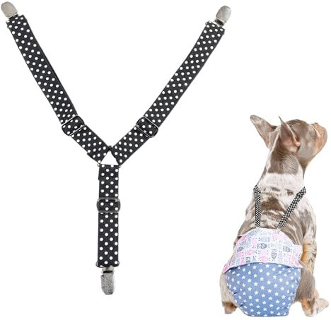 DHWEKU Pet Soft Hundewindel-Hosenträger,Hunde-Hosenträger,Hunde-Windelgeschirr,Hosenträger für Windeln,Welpen-Hosenträger,Bauchbänder,Haustier-Kleidung