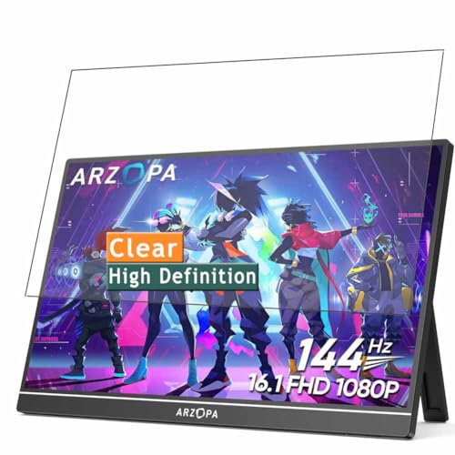 VacFun Lot de 3 Film de Protection d'écran, compatible avec ARZOPA Z1FC Portable Monitor 16.1, Film Protecteur Screen Protector (non vitre verre trempé)