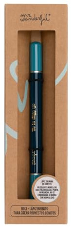 Mr. Wonderful - Boli + penna infinita 2 in 1 - Te lo dico io - Strumento di scrittura doppio - Penna inchiostro nero