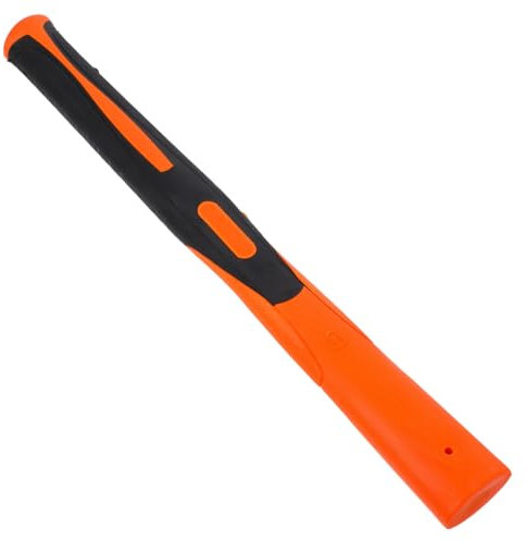 OSALADI Rubber Handle for Hammers and Mallets Shockproof Tool Handle for Gardening and Construction Tasks Ergonomic Non-Slip Grip Durable Lightweight Design Black and Orange