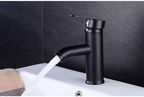 Grifos para lavabo de baño, grifo para lavabo, EuropUPC, grifo para lavabo antiguo pintado en negro de cobre, mueble de baño, lavabo, baño, grifo individual de agua fría y caliente, sección baja,