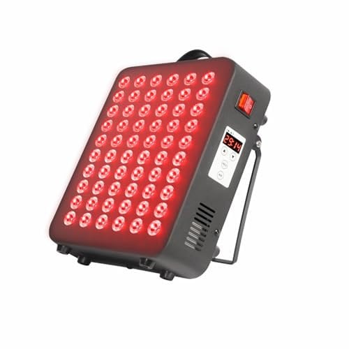 Dispositivo de terapia de luz roja para el cuerpo, de doble chip 660nm&850nm, grado clínico 60 LEDs con temporizador, el cuerpo, la cara, la relajación, la mejora del sueño, alivio del dolor(300W)