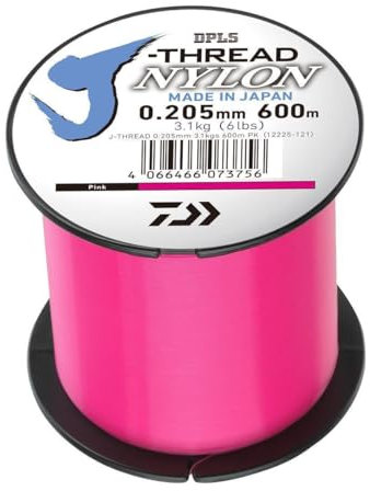 Daiwa J-Thread DPLS 600m Monofilschnur Angelschnur Monoschnur (Pink, 0,285mm / 6,1kg 600m)