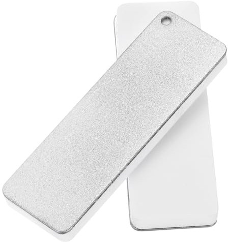 sourcing map 2pcs Knife Sharpening Stone Whetstone 2 Side Grit 400/1000 Ceramic Diamond Sharpener Double Sided Portable Hand Sharpen Tools for Knives Scissors