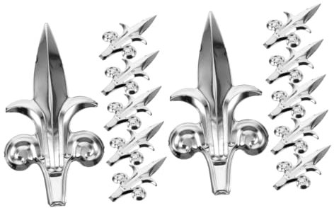 OSALADI 2 Sätze Spitze Der Gartendekorationspistole Pflanzenpfähle Gartennetz Planenstangen Tor Roststop Gartenzaun Dekoration Zaundekorationen Randknäufe 201 Edelstahl Silver 6 Stück * 2