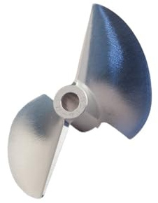 Hélice à 2 lames en aluminium CNC pour maquette de bateau, 30-34 mm de diamètre, trou d'arbre de 3,18 mm, 1 pièce pour droitier (32 mm)