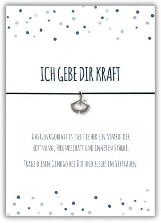 Glücksschmiedin - Kraft Geschenk, Kraftarmband mitAnhänger und Grußkarte, handgefertigt in Deutschlan