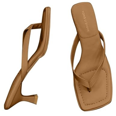Tongs Mode Femme Sandales été Confortable Escarpins Petit Talon Hauts avec Bride à La Cheville pour Femmes avec Plateforme Cachée Chaussures Confort Chic Respirant AntidéRapante Claquettes