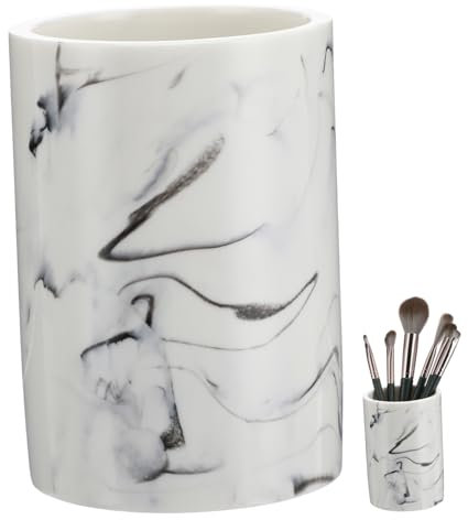 HOLIDYOYO Marmorierter Zahnputzbecher Kompakt Glatt Oberflächen Hygiene Badezimmer Mundspülbecher Platzsparend Geeignet Für Zuhause Und Hotel