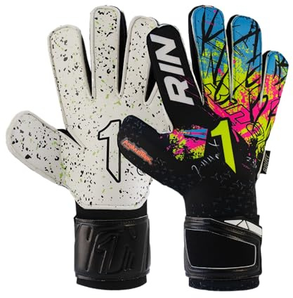 Rinat Asimetrik AS Adult Goalkeeper Gloves, Black, Size 10