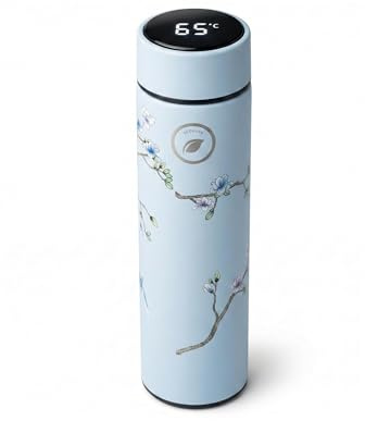 Gourde Isotherme 500ml avec Écran LED Température - EcoAube Bouteille Sport Anti-fuite Double Paroi Maintient Froid 24h / Chaud 12h - Infuseur à Thé & Filtre Amovible - Acier Inoxydable 304