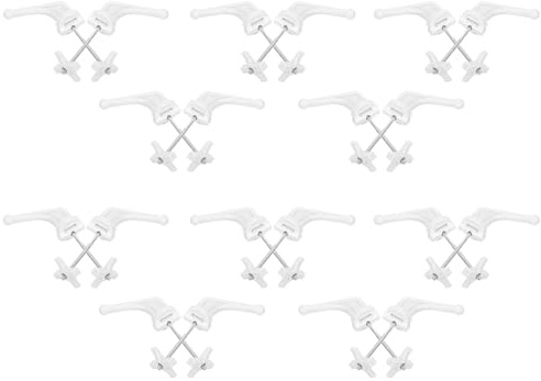 jojofuny 20 Pièces Lot de 20 Crochets de Support pour Radiateur en Plastique Blanc, Supports Muraux Universels pour Radiateurs de Salle de Bain, Buanderie et Garage, Fixation Stable et