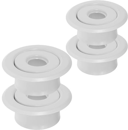 Operitacx 4 Stück Flächenbündige Sprinklerabdeckungen 24mm aus Verchromtem Metall Weiße Sprinklerkopf Rosetten für Unterputz und Abgehängte Decken Sprinklerverkleidung für