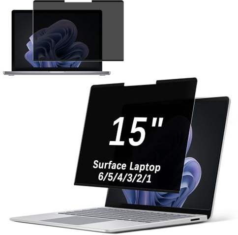 NicMool Magnetic Privacy Screen for 15 inch Surface Laptop 6/5/4/3/2/1, Microsoft Laptop Screen Protector, Anti Glare Blue Light Scratch Privacy Filter Protector for Microsoft Surface Laptop 15 inch