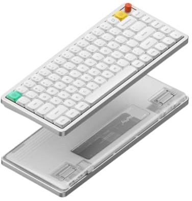 EirenePer Clavier mécanique sans Fil à Profil Bas Compatible avec Certains claviers à Disposition 75%(Nova White)