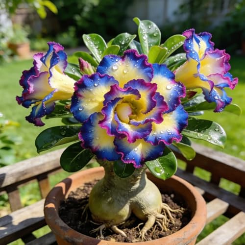 Rosa del Desierto exquisita | Alta vitalidad, resistente y fácil de cultivar para jardines y balcones-1Rhizome-F