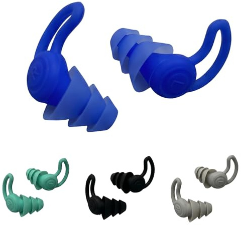 Ohrenstöpsel Schwimmen 4 Paar - mit Aufbewahrungsbox | Ergonomische Schwimm-Ohrstöpsel für Erwachsene & Kinder - Weicher Ohrenschutz für Surfen Kajak
