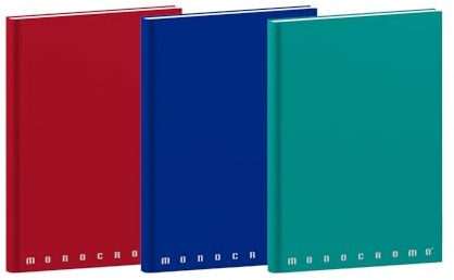 Pigna, Einfarbig A4 Register, hohe Foliierung, 384 Seiten, gebundener Einband, innen 5M, quadratisch 5 mm, Einzelpackung