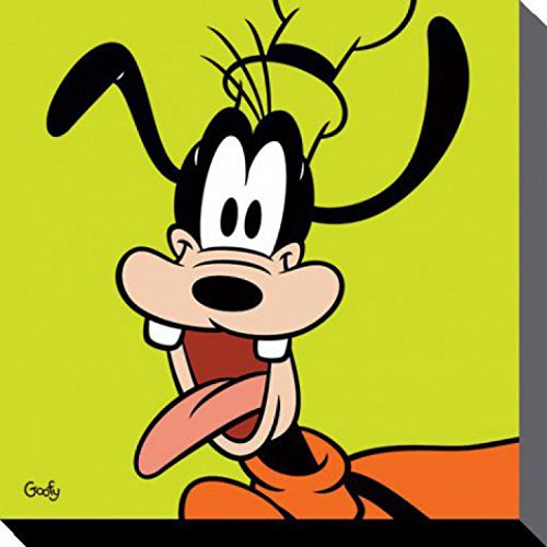 1art1 Goofy Poster Lime Bilder Leinwand-Bild Auf Keilrahmen | XXL-Wandbild Poster Kunstdruck Als Leinwandbild 40x40 cm