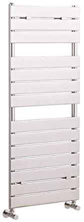 Hudson Reed Panel HL335 | Modern Bathroom Flat Vertical Wall Hung Heated Towel Rail, 1213mm x 500mm, Chrome, 1213 x 500 mm