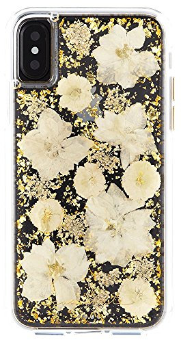 Case-Mate iPhone X/iPhone 10/iPhone Ten Karat Real Unique Petals Case - White