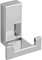SIRO Kleiderhaken Goldenstedt, Modern, Design, Druckguss chrom glänzend, 52 mm x 31 mm x 43 mm, LA 24 mm, 2435/ZN1