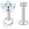 Blumenopal Labrets 16g Medusa Tragus Helix Piercings Knorpel Ohrstecker Curated Ear Set G23 Titan 8mm
