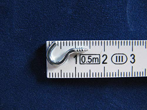 25 Stk. Schraubhaken gebogen 15mm, Halbösen, Rundhaken, Deckenhaken, Haken