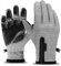 Guanti, Touchscreen A Punta Di Dito, Fodera In Velluto, Rivestimento SBR, Usura Antiscivolo, Zip Impermeabile Per Ciclismo, Sci, Golf E Altri Sport All'aperto (S,Grey)