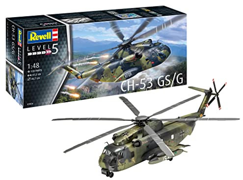Revell RV03856 3856 CH-53 GSG originalgetreuer Modellbausatz für Experten, unlackiert