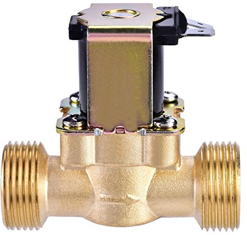 Válvula solenoide eléctrica 3/4 DC 24V, válvula de agua magnética de latón normalmente cerrada, interruptor de flujo de agua para control de agua, sin consumo de energía, estable