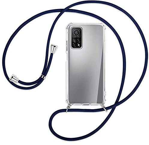 mtb more energy® Handykette kompatibel mit Xiaomi Mi 10T (Pro) 5G (6.67'') - dunkelblau - Smartphone Hülle zum Umhängen - Anti Shock Full TPU Case