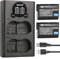 DSTE EN-EL15 Batteria ricaricabile (confezione da 2) e caricatore USB doppio LED intelligente compatibile con Nikon Z6 Z7 D500 D600 D610 D800 D850 D800E D750 D7000 D7100 D7200