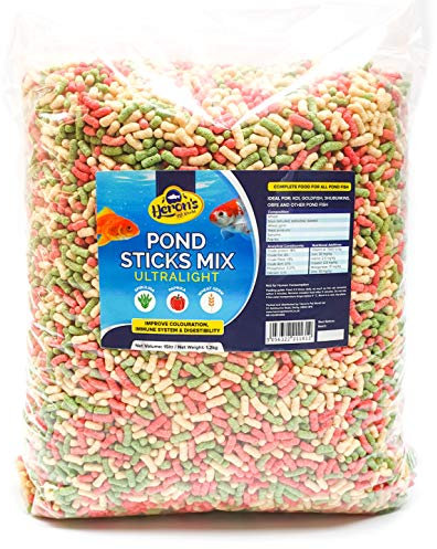 HERONS Pond Sticks Mix Ultralight 15L - Koi & Goldfish Food - Excellent Value - Complete Feed for all Pond Fish - Premium, Variety Pond Sticks