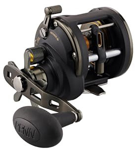 PENN Squall II Level Wind konventionelle Angelrolle, Schwarzgold, 15
