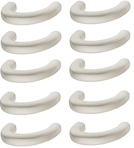 Gedotec Design Bogengriff 32 mm Möbelgriff vernickelt matt Schubladengriff Küche - H10139 | Schrankgriff gebogen | LEONIE | Bügelgriff aus Metall für Möbel & Kommoden | 10 St Küchengriff mit Schrauben