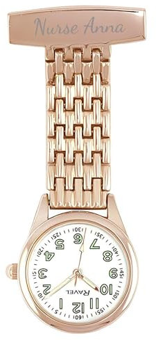 Personalised Rose Gold Quartz Nurses Fob Watch | Medical Watch for Women & Men | Engraved Nurse Gift | Student Nurse Essentials | Nurse Accessories
