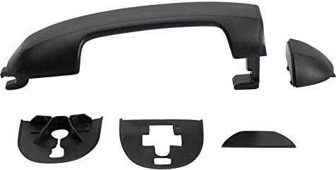 TRQ Außentürgriff, schwarz, kompatibel mit Ford Transit Connect 2010–2013
