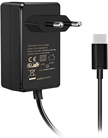 Geekworm Raspberry Pi 4 Alimentador Power Supply, USB-C 5V 4A 20W Power Adapter Charging for Raspberry Pi 4 8GB / 4GB / 2GB / NASPi / X735 / X708/ X728 / X630 / Pi 400 / Orange Pi 5 / 5B / 5 Plus