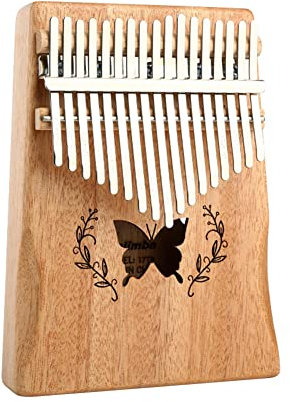 Kalimba 17 Schlüssel Daumenklavier, Tragbare Finger Daumen Piano Karimba Instrument mit Stimmhammer Mahagoni Daumenklavier Kalimba Musikinstrument für Kinder Erwachsene Anfänger Geschenk