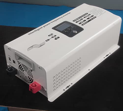 Genway 5000W Hybrid Wechselrichter Eingebaut 50A 60A MPPT Solarladeregler 24V 48V auf 230V 240VAC Spannungswandler Konverter Reine Sinus Welle Netzunabhängig Solar Wechselrichter, 50A/60A Laderegler
